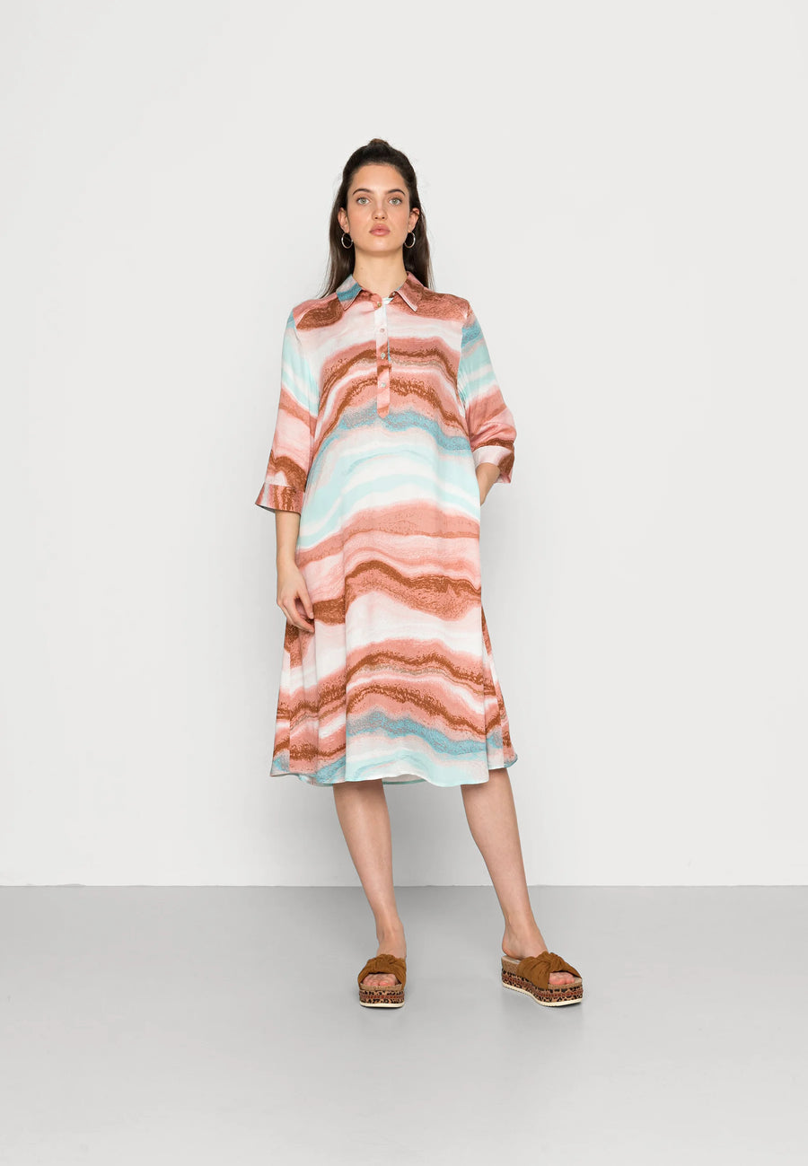 B.young Bylamai Kleid rosa hellblau Wasserfarben