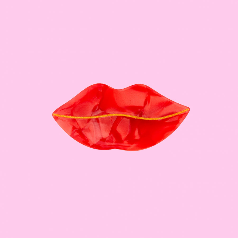Coucou Haarclip Mund, rote Lippen