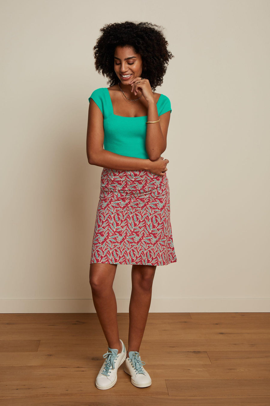 King Louie Marie Top Cottonclub Delphinium Green