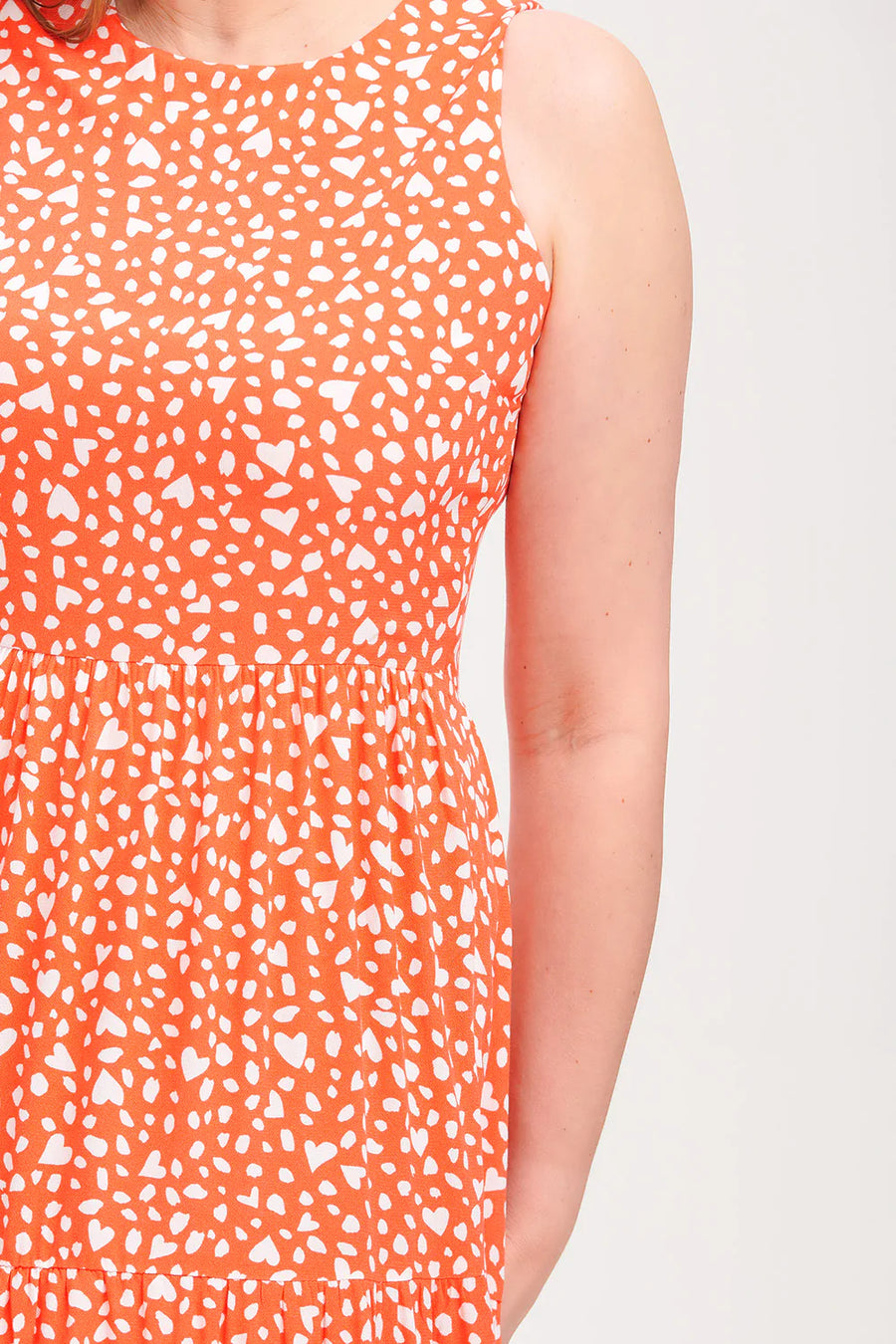 Sugarhill Kleid Perla orange leo Herzen