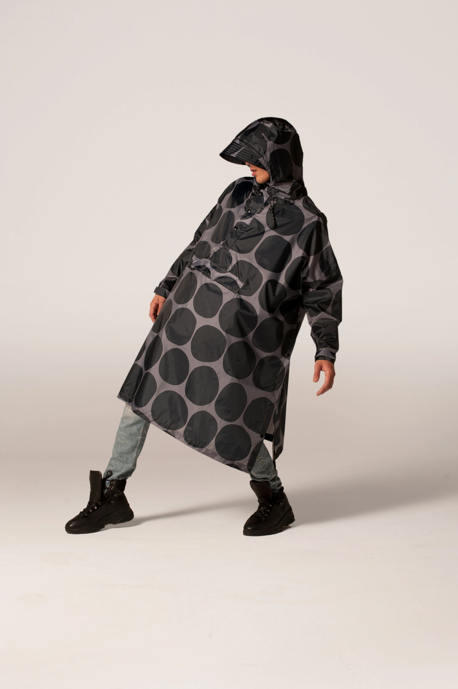 Black poncho raincoat new arrivals