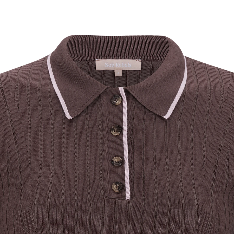 Soft Rebels SRNancy Polo-Pullover- Peppercorn, braun