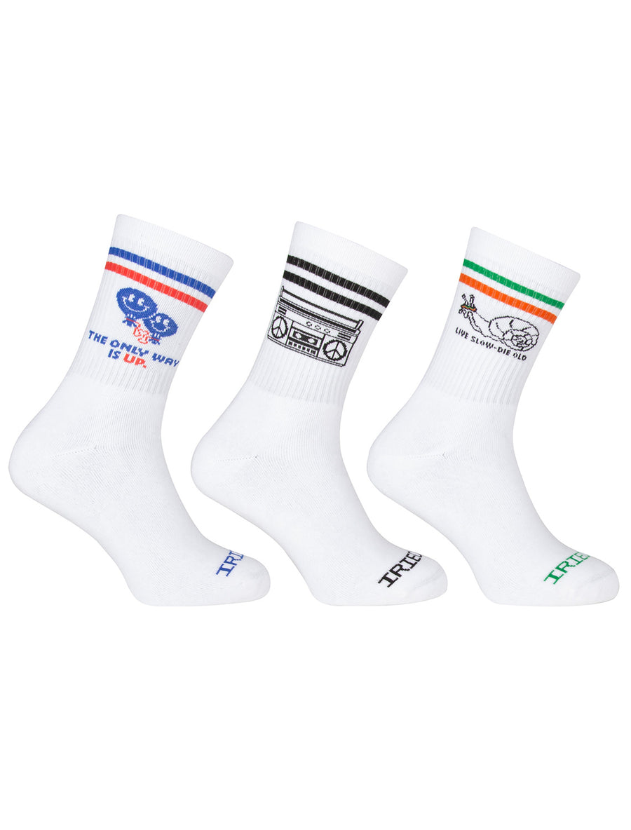 Iriedaily Socken 3-Pack Stripetastic white Gr. 39-42
